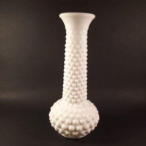 Vintage Milk Glass EO Brody Hobnail Bud Vase